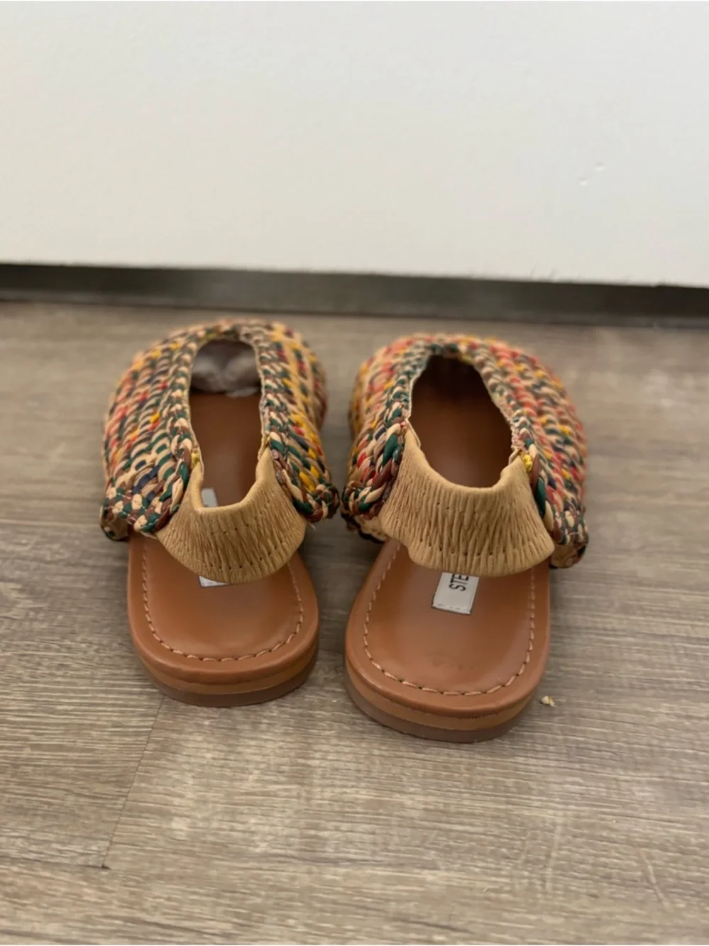 Steve Madden Rumi Slingback Flats Womens 7 Multicolor Woven Leather - Picture 7 of 9